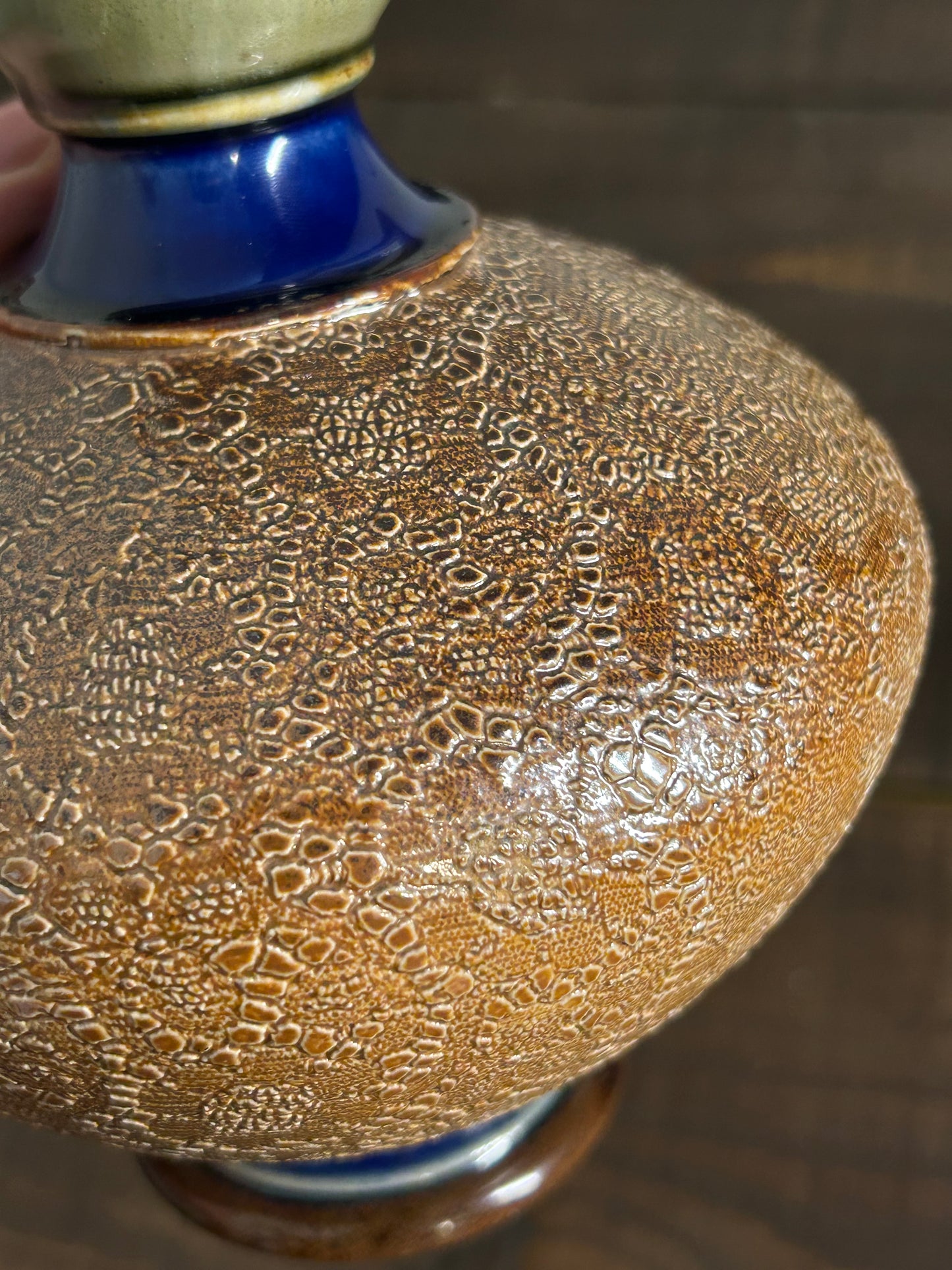 Royal Doulton Stoneware Bud Vase with Crystalline Glaze