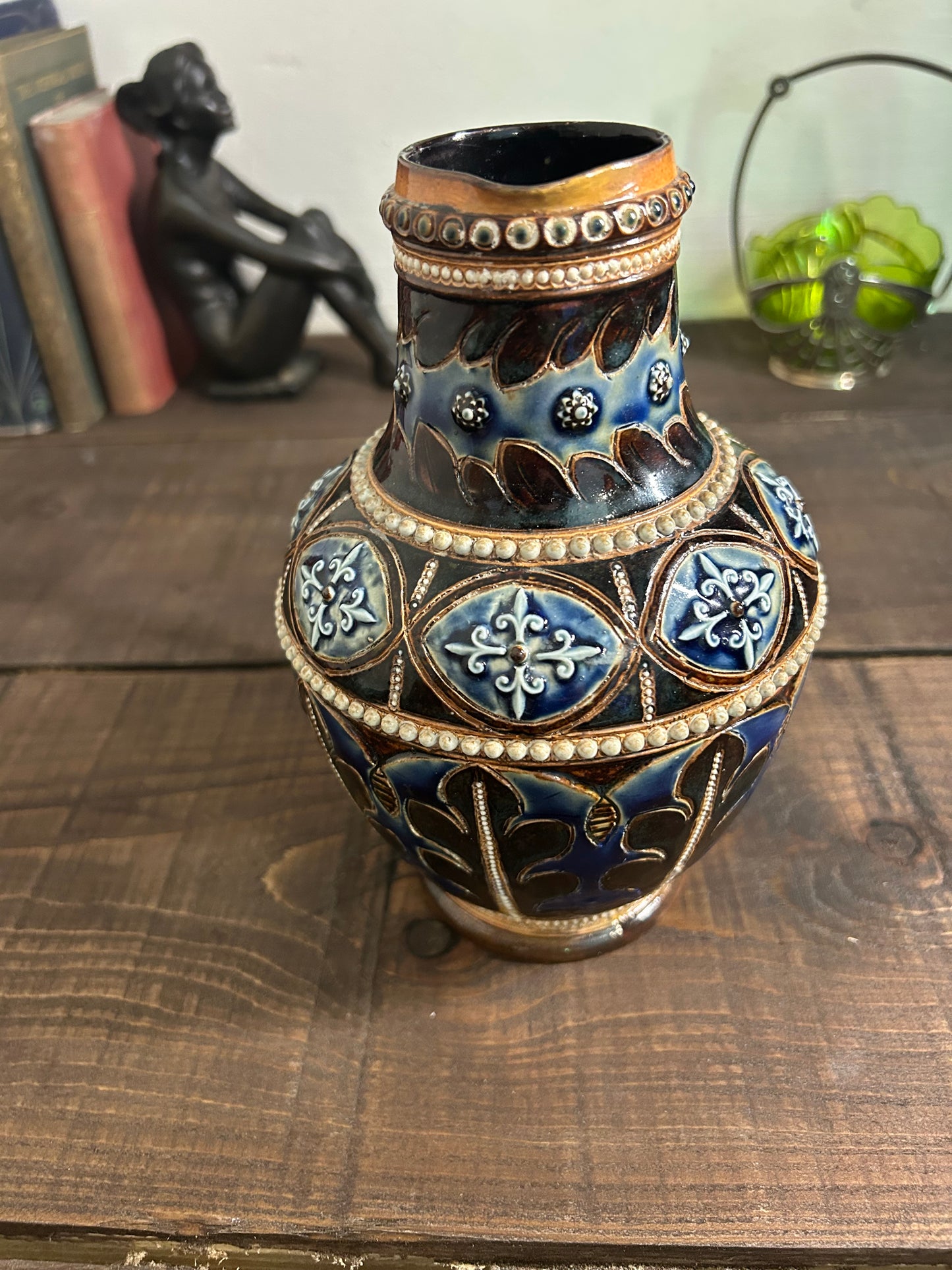 Antique 1878 Doulton Lambeth Stoneware Jug