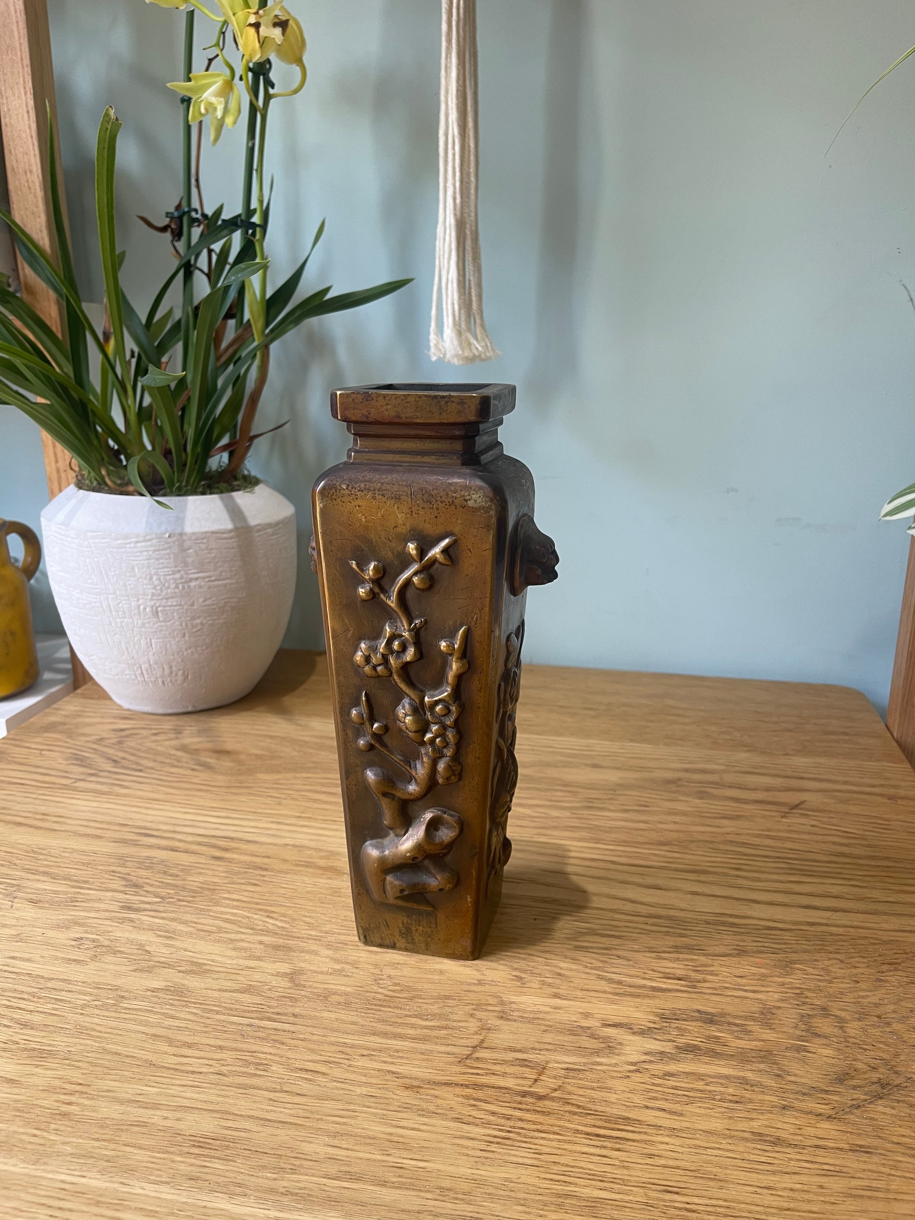 Japanese Meiji Period Bronze Vase