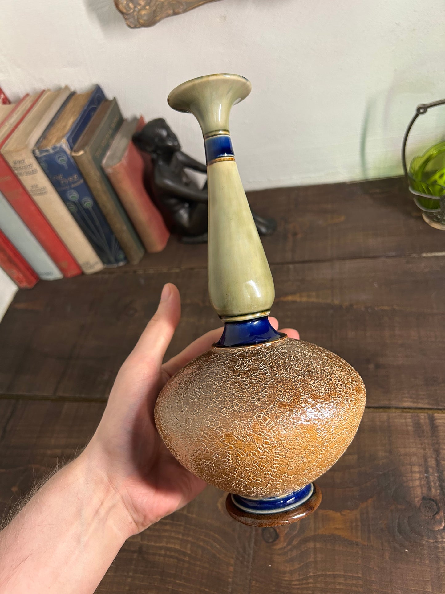 Royal Doulton Stoneware Bud Vase with Crystalline Glaze