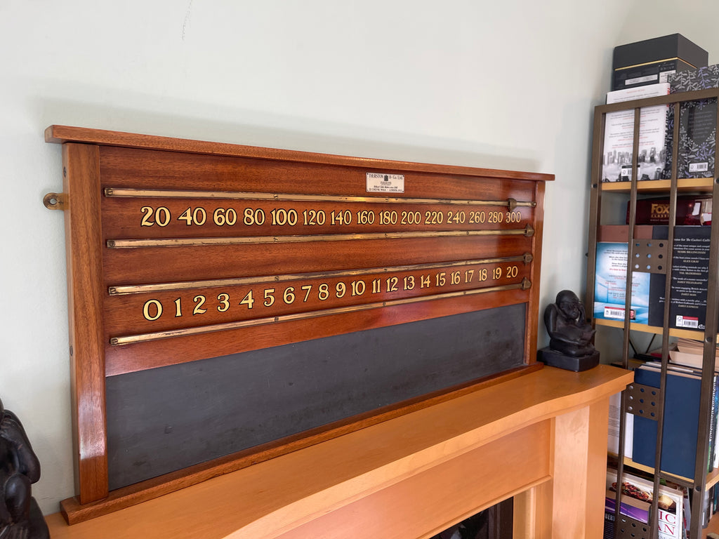 Pre war Thurston and co English billiards scoreboard