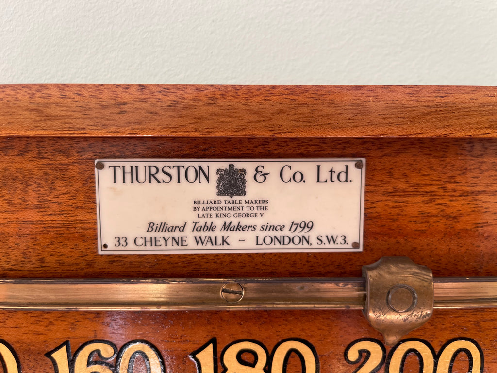 Pre war Thurston and co English billiards scoreboard